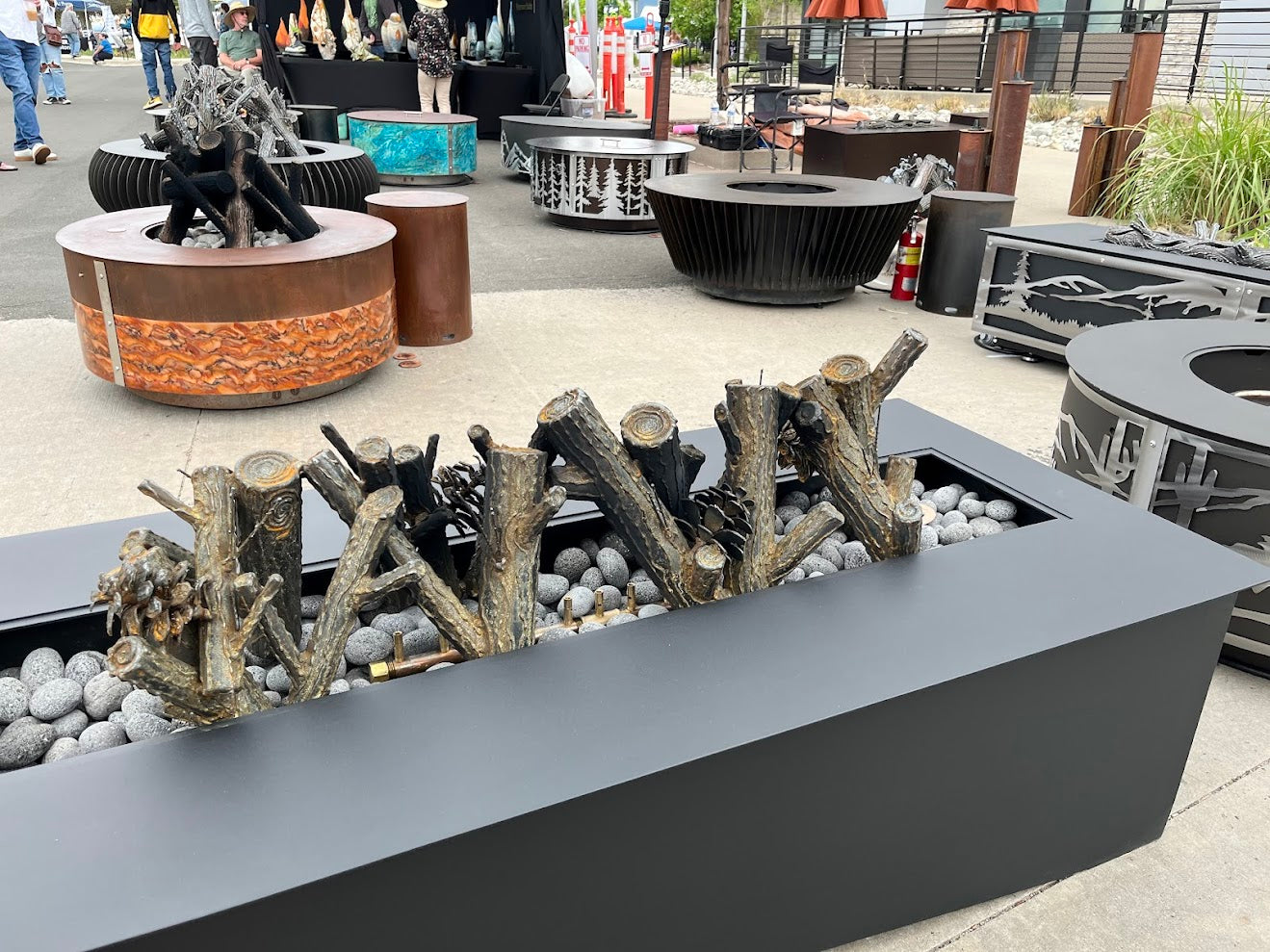 Steel Fire Logs – Rectangle Pit Edition