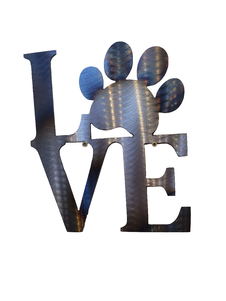 Love Paw print wall art