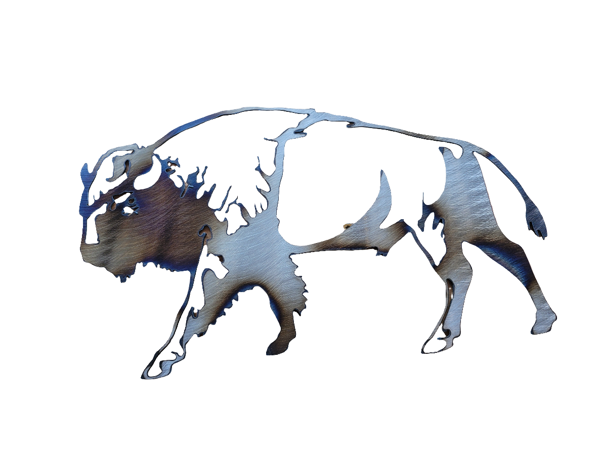 Metal Buffalo wall art