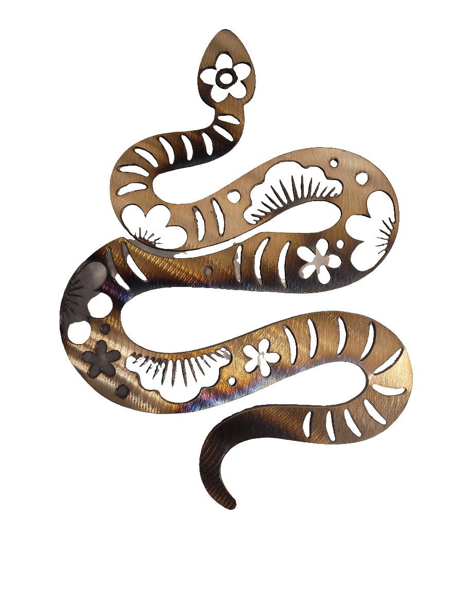 Flower snake wall art