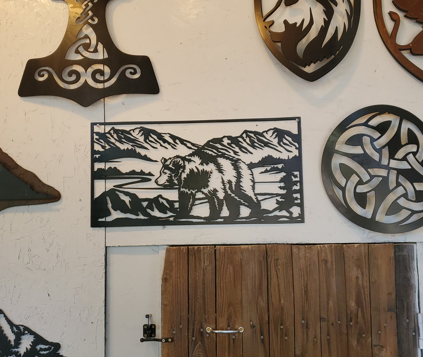 Traveling Bear in Mountain scene