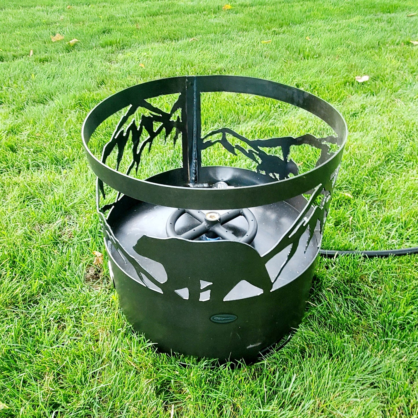 14in Bear in the Rockies Propane Fire Pit