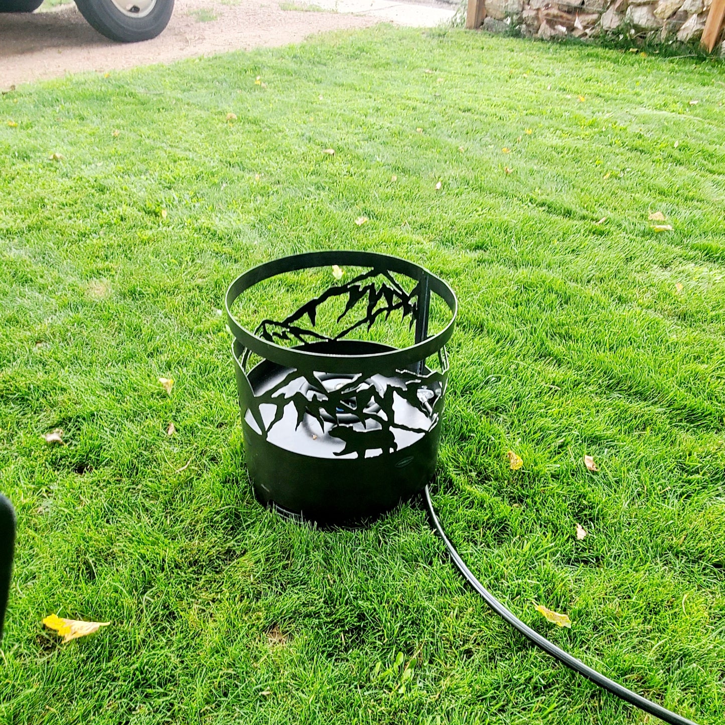14in Bear in the Rockies Propane Fire Pit