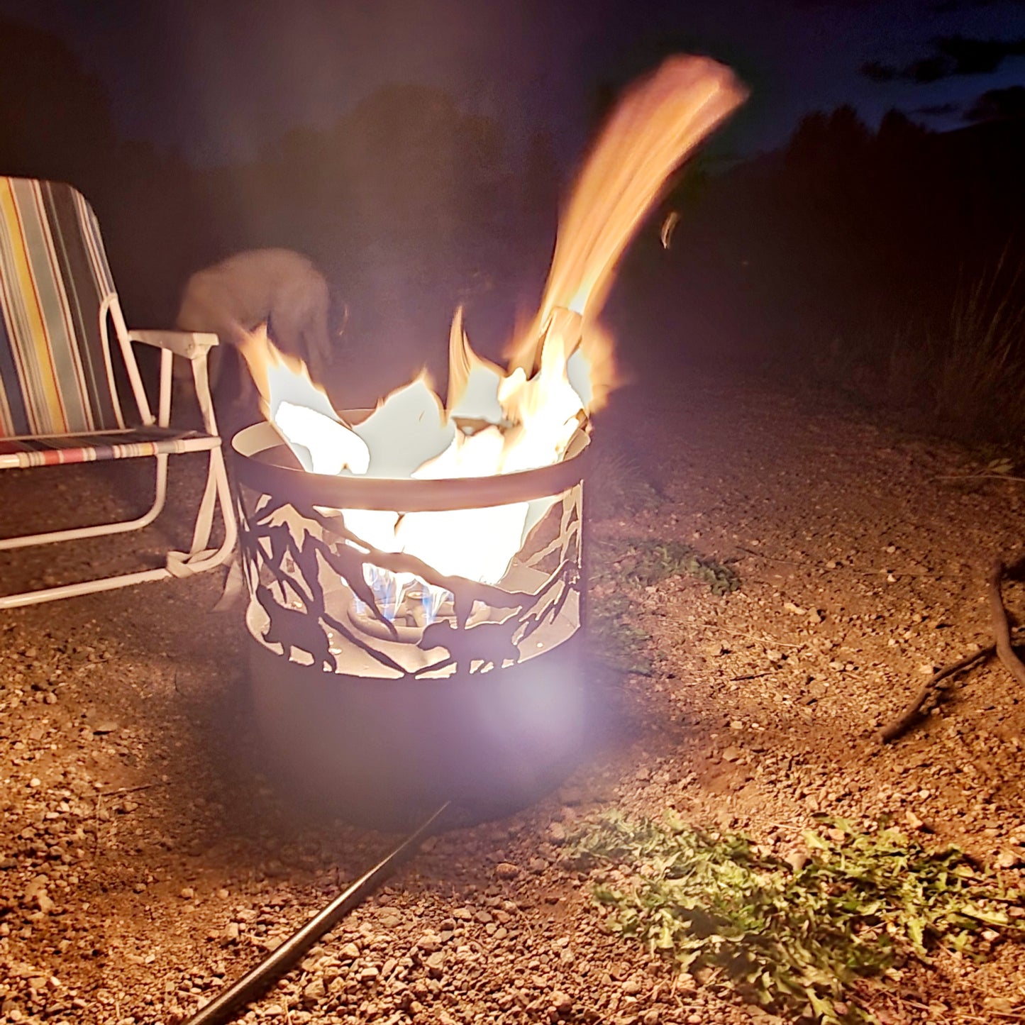 14in Bear in the Rockies Propane Fire Pit