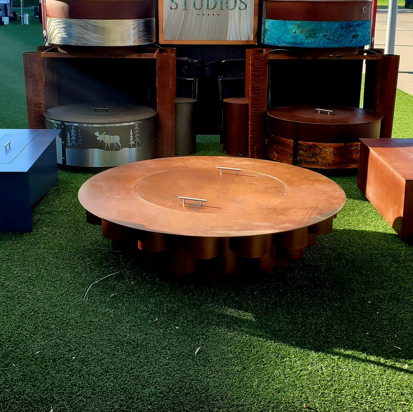 Modern Tube Fire Pit- 59"