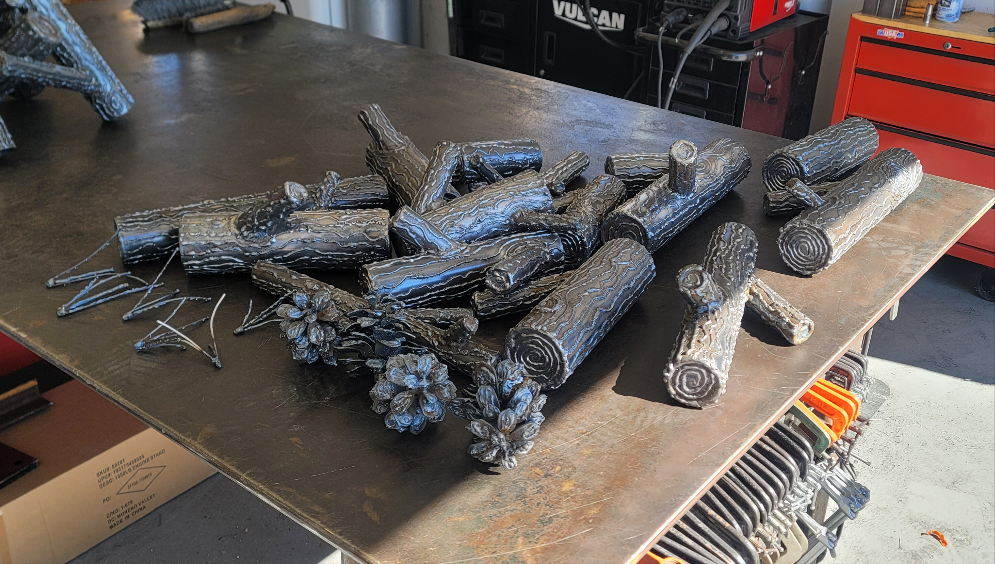 Steel fire logs