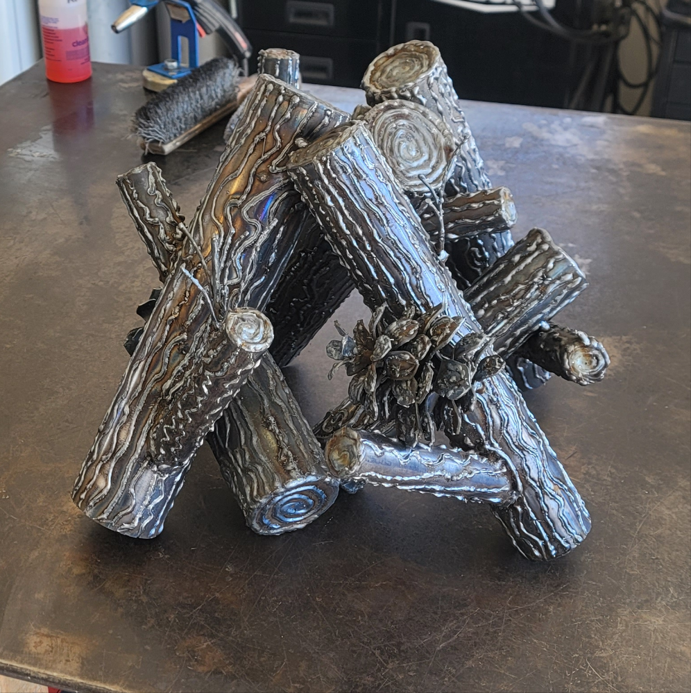 Steel fire logs