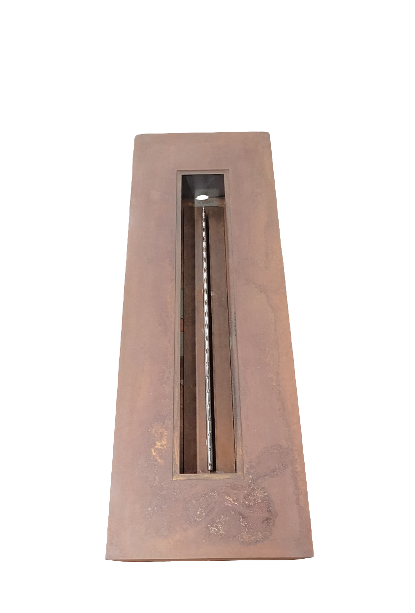 Flamed Copper and oxidized steel