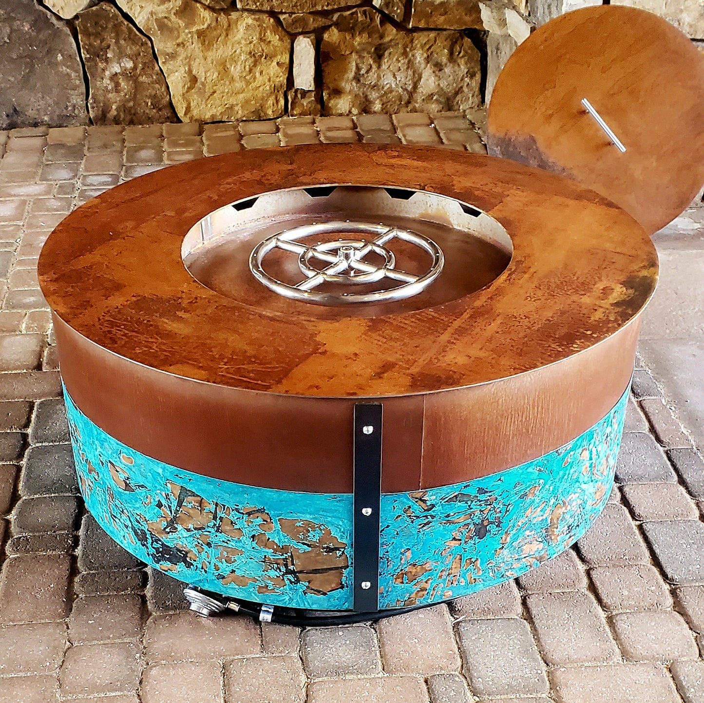 36in Firepit ( Oxidized Copper & Steel )