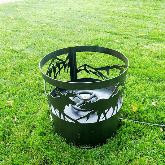 Moose in the Rockies Propane Fire Pit